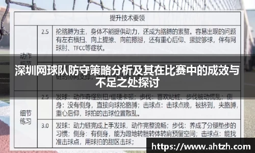 深圳网球队防守策略分析及其在比赛中的成效与不足之处探讨